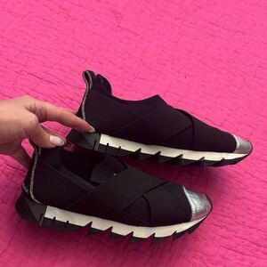 Dolce & Gabbana Black and Silver SneakersUS7